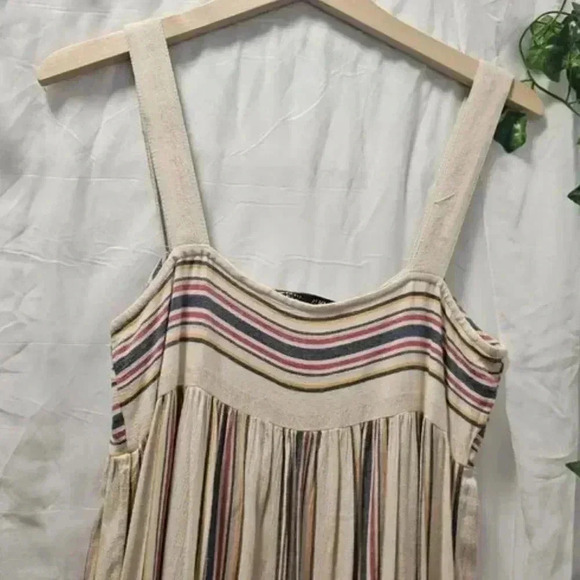 Zara Striped Button Down Tank Dress with Pockets - Picture 6 of 8